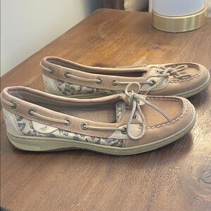 Sperry Women's Brown and Cream Loafers